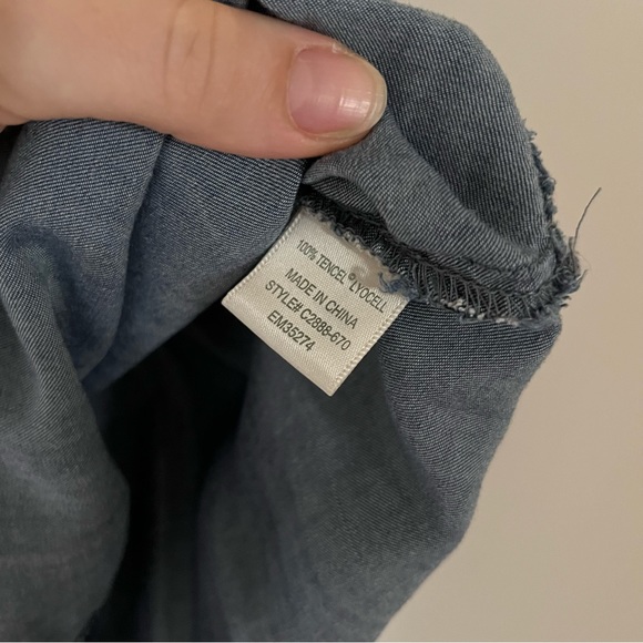 Chambray button down top - Picture 4 of 5